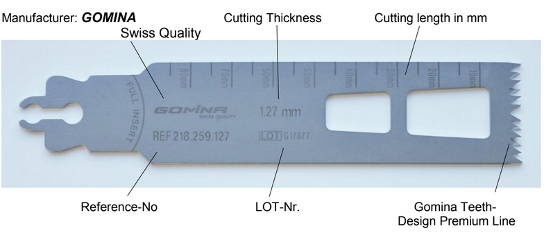 Saw Blade fits to AO (Synthes, Sodem)