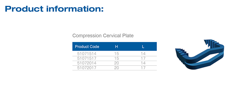 Camic Cervical Plate System -Compression Cervical Plate