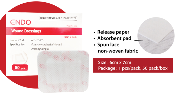 ENDO Non-woven Adhesive Wound Dressing with Pad
